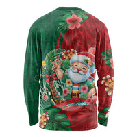 Hawaii Christmas Long Sleeve Shirt Mele Kalikimaka Funny Hawaiian Santa - Polynesian Pride
