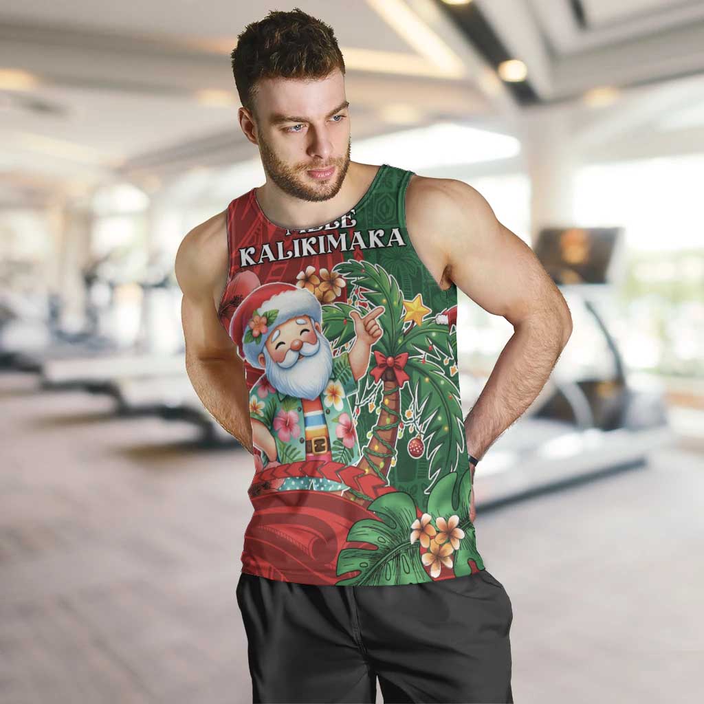 Hawaii Christmas Men Tank Top Mele Kalikimaka Funny Hawaiian Santa - Polynesian Pride