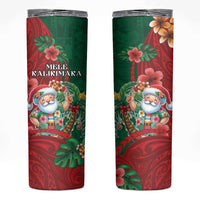Hawaii Christmas Skinny Tumbler Mele Kalikimaka Funny Hawaiian Santa - Polynesian Pride