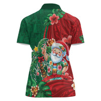 Hawaii Christmas Women Polo Shirt Mele Kalikimaka Funny Hawaiian Santa - Polynesian Pride