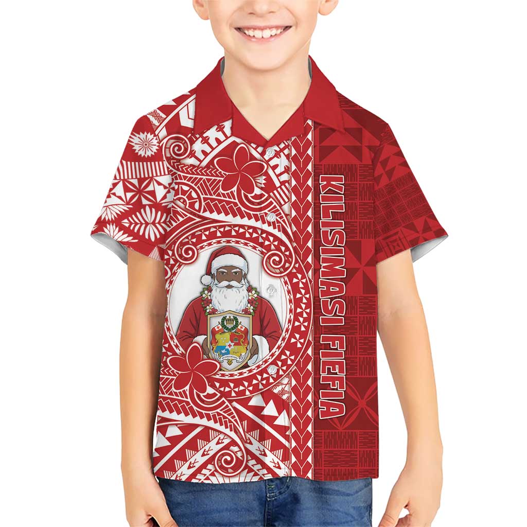 Tonga Christmas Kid Hawaiian Shirt Kilisimasi Fiefia - Polynesian Pride