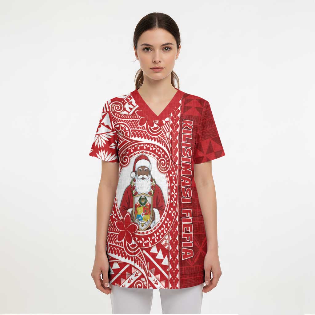 Tonga Christmas Scrub Top Kilisimasi Fiefia - Polynesian Pride