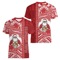 Tonga Christmas Women V-Neck T-Shirt Kilisimasi Fiefia - Polynesian Pride