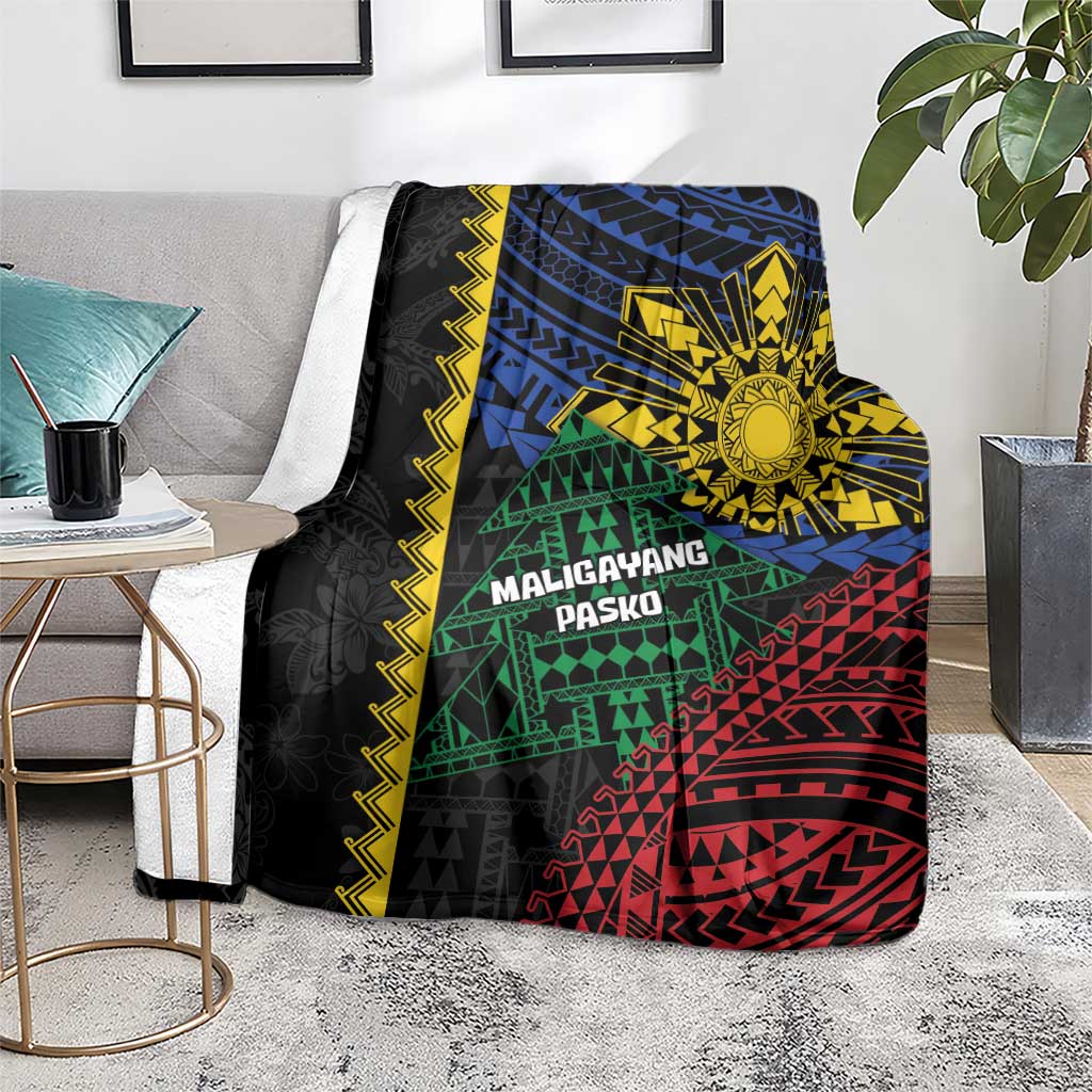 Philippines Christmas Blanket Xmas Tree Filipino Tribal Patterns - Polynesian Pride