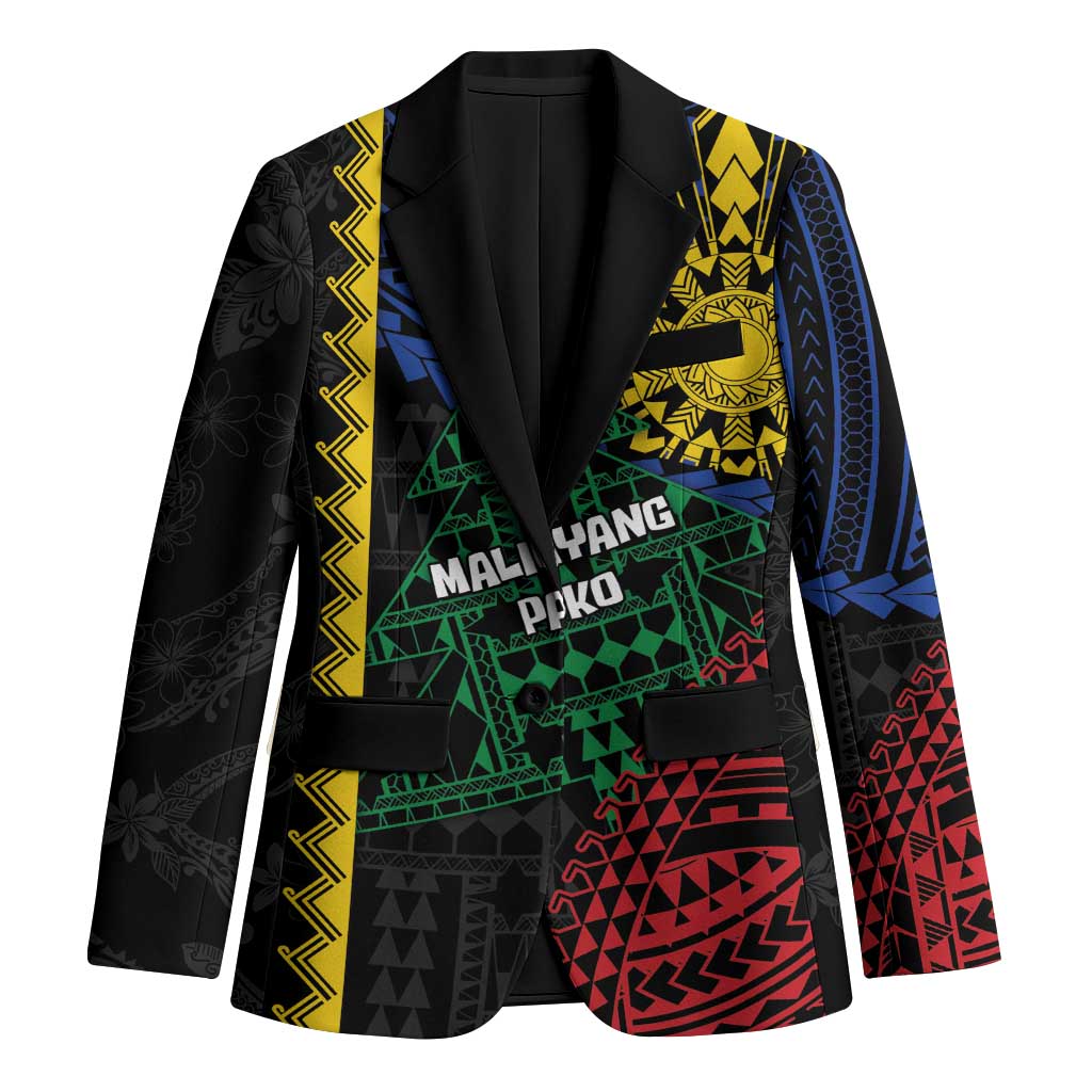 Personalised Philippines Christmas Blazer Xmas Tree Filipino Tribal Patterns - Polynesian Pride