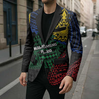Personalised Philippines Christmas Blazer Xmas Tree Filipino Tribal Patterns - Polynesian Pride