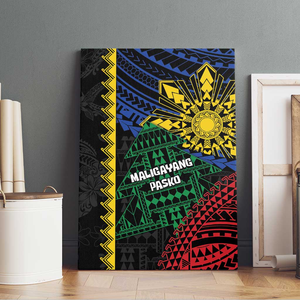 Philippines Christmas Canvas Wall Art Xmas Tree Filipino Tribal Patterns - Polynesian Pride