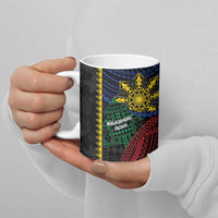 Personalised Philippines Christmas Ceramic Mug Xmas Tree Filipino Tribal Patterns - Polynesian Pride