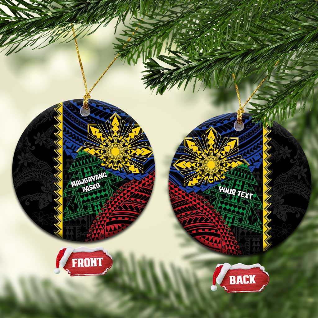 Personalised Philippines Christmas Ceramic Ornament Xmas Tree Filipino Tribal Patterns - Polynesian Pride