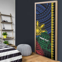 Personalised Philippines Christmas Door Cover Xmas Tree Filipino Tribal Patterns - Polynesian Pride