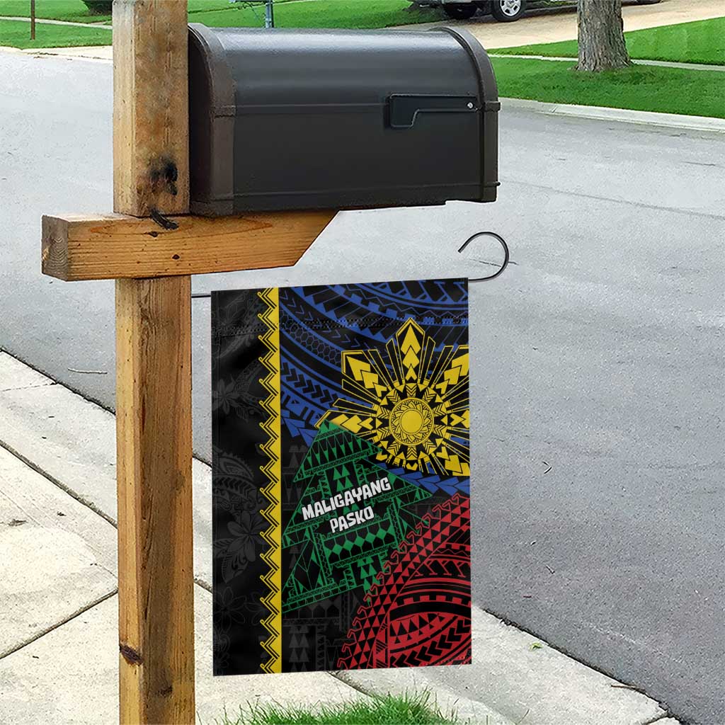 Philippines Christmas Garden Flag Xmas Tree Filipino Tribal Patterns - Polynesian Pride