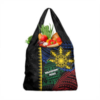 Philippines Christmas Grocery Bag Xmas Tree Filipino Tribal Patterns - Polynesian Pride