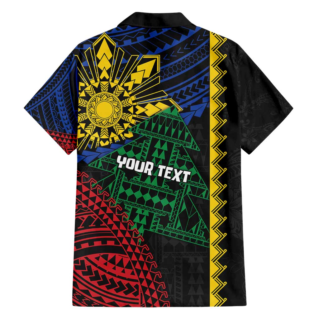 Personalised Philippines Christmas Hawaiian Shirt Xmas Tree Filipino Tribal Patterns - Polynesian Pride