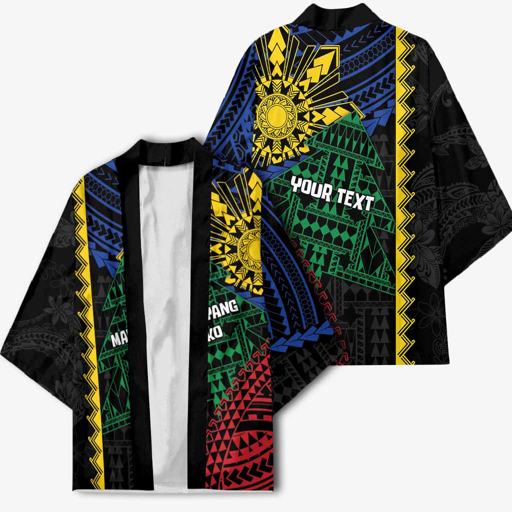 Personalised Philippines Christmas Kimono Xmas Tree Filipino Tribal Patterns - Polynesian Pride