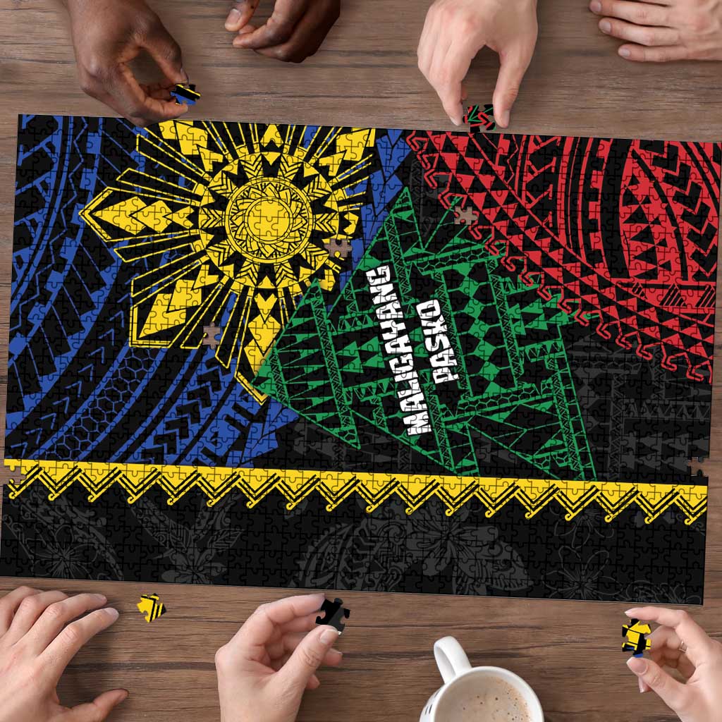 Philippines Christmas Puzzle Xmas Tree Filipino Tribal Patterns - Polynesian Pride