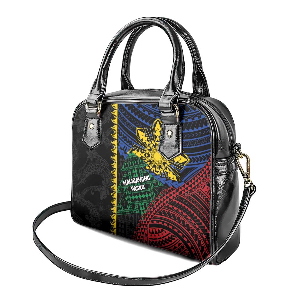 Philippines Christmas Shoulder Handbag Xmas Tree Filipino Tribal Patterns - Polynesian Pride