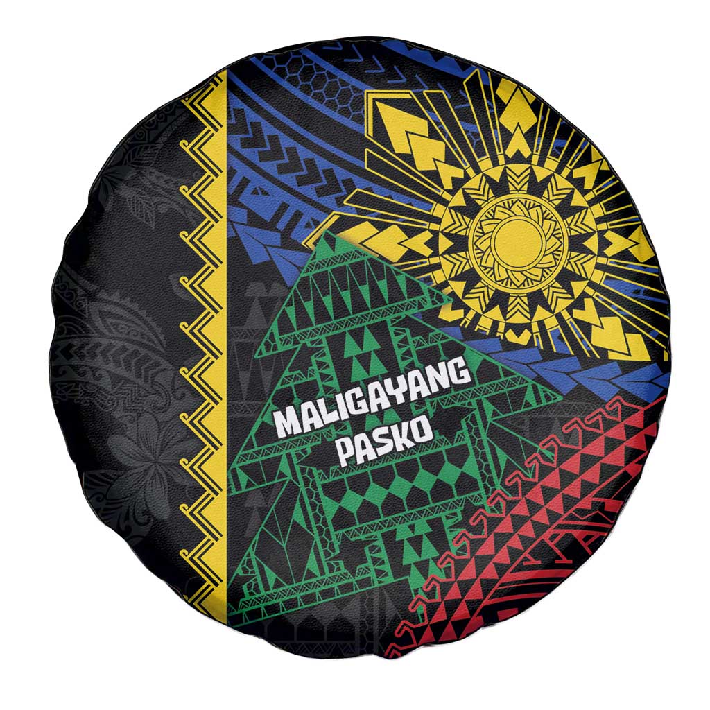 Philippines Christmas Spare Tire Cover Xmas Tree Filipino Tribal Patterns - Polynesian Pride