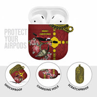 Rotuma Christmas AirPods Case Rotuma Myzomela Birds With Hibiscus Flowers - Polynesian Pride