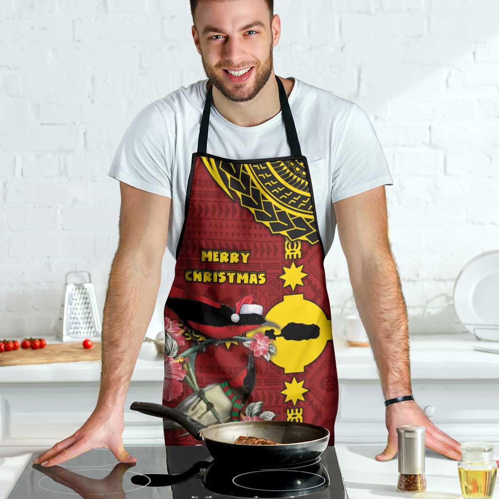 Rotuma Christmas Apron Rotuma Myzomela Birds With Hibiscus Flowers - Polynesian Pride