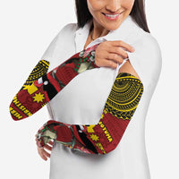 Rotuma Christmas Arm Sleeves Rotuma Myzomela Birds With Hibiscus Flowers - Polynesian Pride