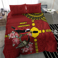 Rotuma Christmas Bedding Set Rotuma Myzomela Birds With Hibiscus Flowers - Polynesian Pride