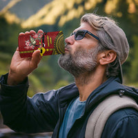 Rotuma Christmas 4 in 1 Can Cooler Tumbler Rotuma Myzomela Birds With Hibiscus Flowers - Polynesian Pride