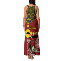 Rotuma Christmas Family Matching Tank Maxi Dress and Hawaiian Shirt Rotuma Myzomela Birds With Hibiscus Flowers - Polynesian Pride