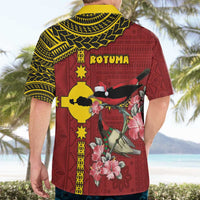 Rotuma Christmas Hawaiian Shirt Rotuma Myzomela Birds With Hibiscus Flowers - Polynesian Pride