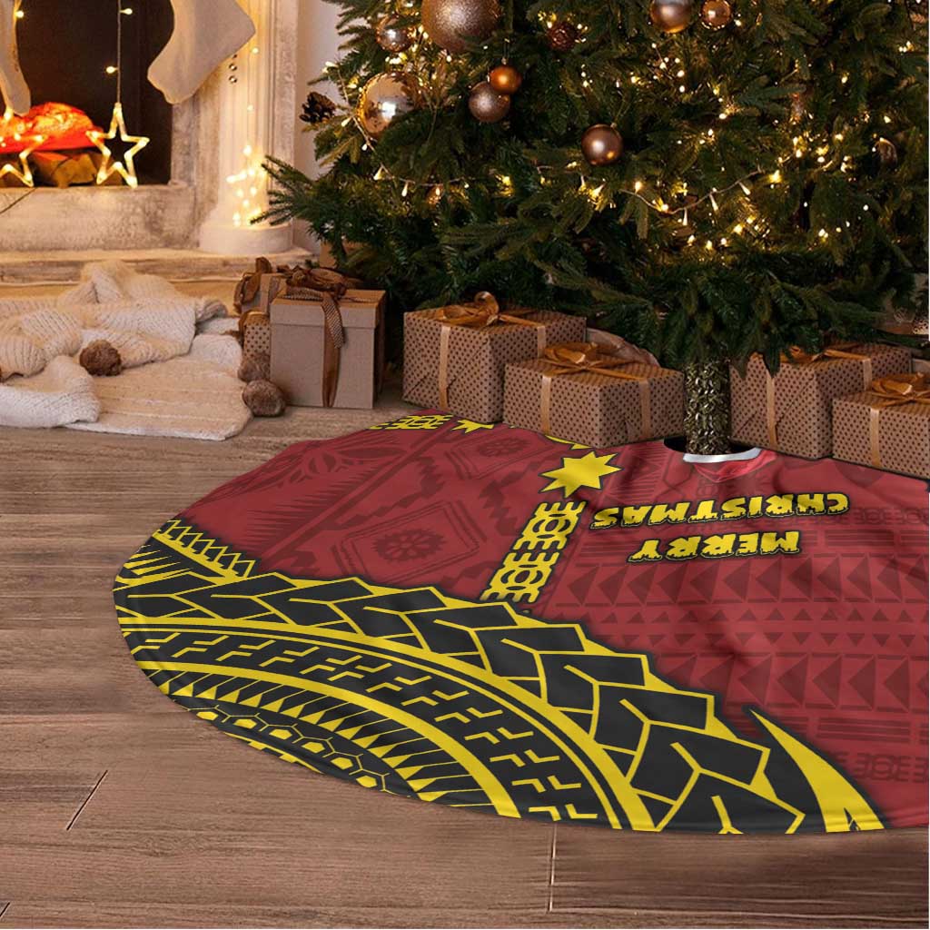 Rotuma Christmas Tree Skirt Rotuma Myzomela Birds With Hibiscus Flowers - Polynesian Pride
