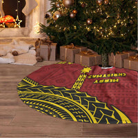 Rotuma Christmas Tree Skirt Rotuma Myzomela Birds With Hibiscus Flowers - Polynesian Pride