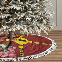 Rotuma Christmas Tree Skirt Rotuma Myzomela Birds With Hibiscus Flowers - Polynesian Pride