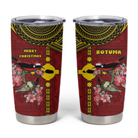 Rotuma Christmas Tumbler Cup Rotuma Myzomela Birds With Hibiscus Flowers - Polynesian Pride