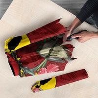 Rotuma Christmas Umbrella Rotuma Myzomela Birds With Hibiscus Flowers - Polynesian Pride