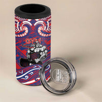 Personalised Samoa Gym 4 in 1 Can Cooler Tumbler Muscle Samoan Tribal Waves DT05 - Polynesian Pride