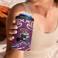 Personalised Samoa Gym 4 in 1 Can Cooler Tumbler Muscle Samoan Tribal Waves DT05 - Polynesian Pride