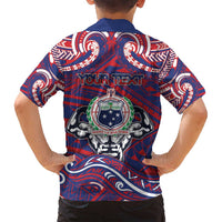 Personalised Samoa Gym Family Matching Long Sleeve Bodycon Dress and Hawaiian Shirt Muscle Samoan Tribal Waves - Polynesian Pride