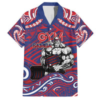 Personalised Samoa Gym Family Matching Tank Maxi Dress and Hawaiian Shirt Muscle Samoan Tribal Waves - Polynesian Pride