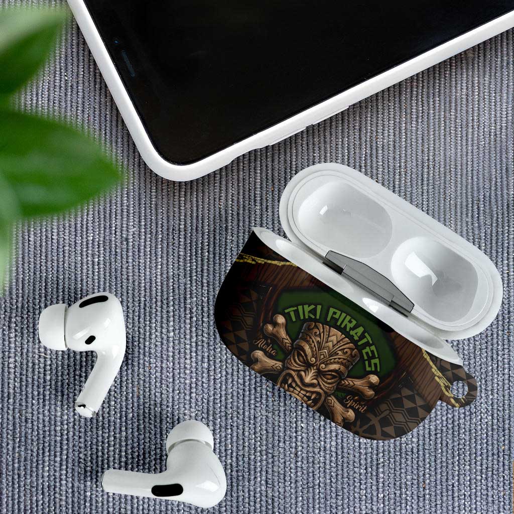 Hawaii Tiki Pirates AirPods Case Kakau Pattern Polynesian Style