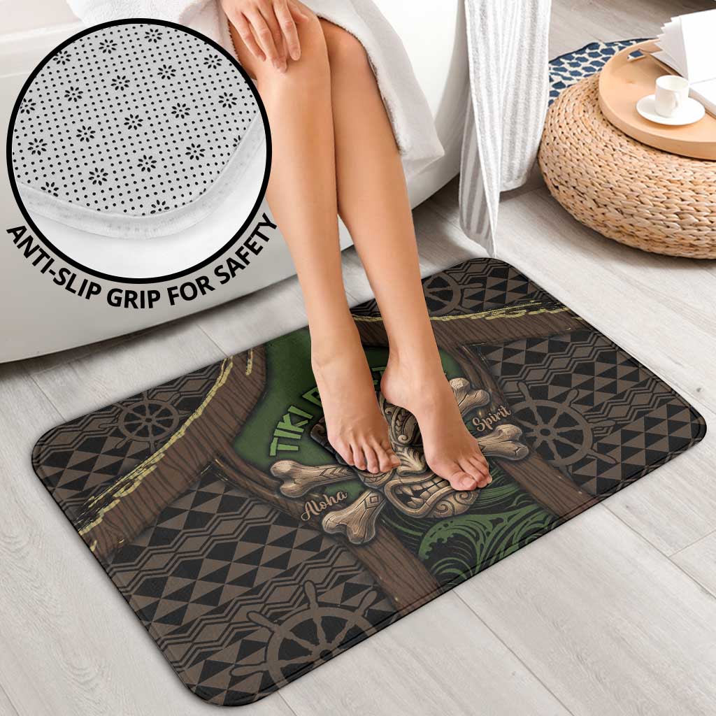 Hawaii Tiki Pirates Bathroom Set Kakau Pattern Polynesian Style