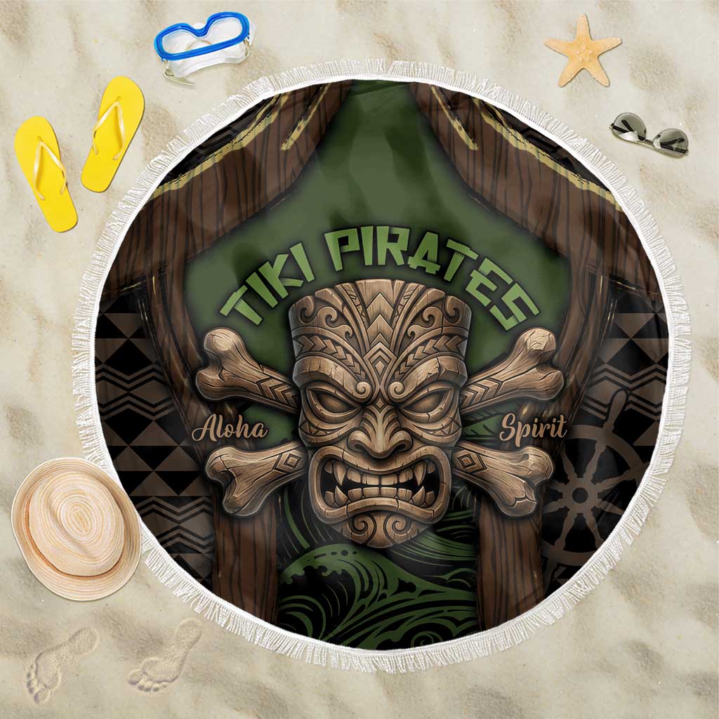 Hawaii Tiki Pirates Beach Blanket Kakau Pattern Polynesian Style