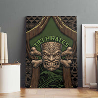 Hawaii Tiki Pirates Canvas Wall Art Kakau Pattern Polynesian Style