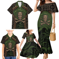 Personalised Hawaii Tiki Pirates Family Matching Mermaid Dress and Hawaiian Shirt Kakau Pattern Polynesian Style DT05 - Polynesian Pride