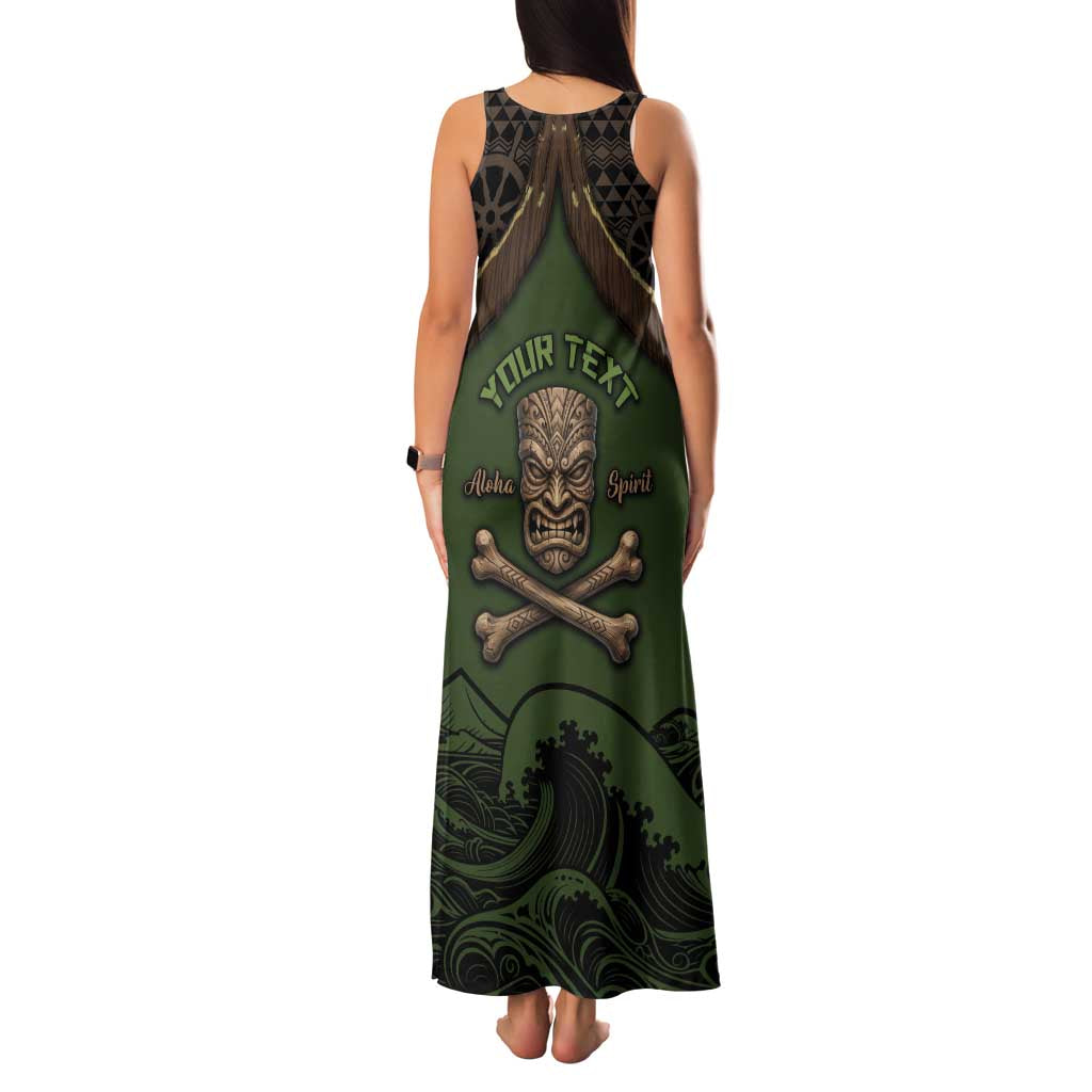 Personalised Hawaii Tiki Pirates Family Matching Tank Maxi Dress and Hawaiian Shirt Kakau Pattern Polynesian Style DT05 - Polynesian Pride