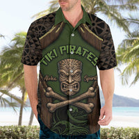 Personalised Hawaii Tiki Pirates Hawaiian Shirt Kakau Pattern Polynesian Style