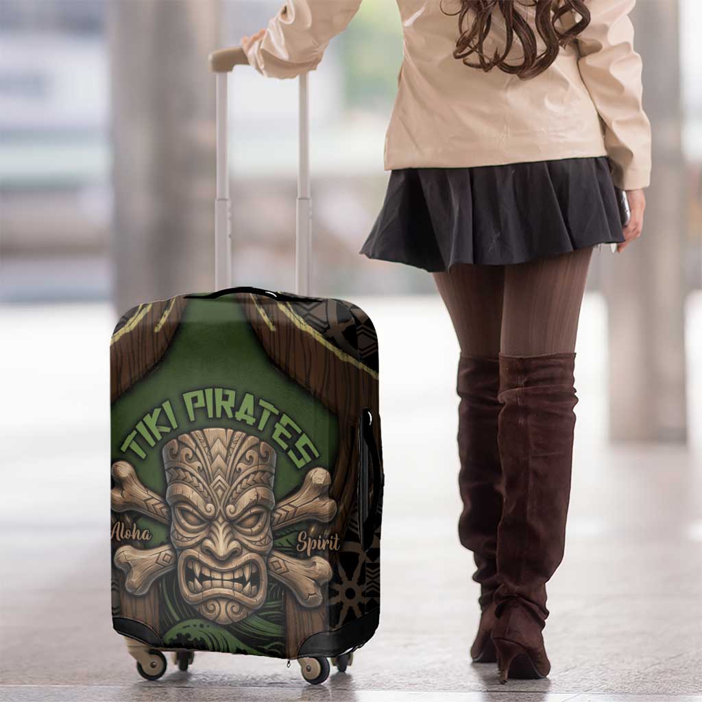 Hawaii Tiki Pirates Luggage Cover Kakau Pattern Polynesian Style