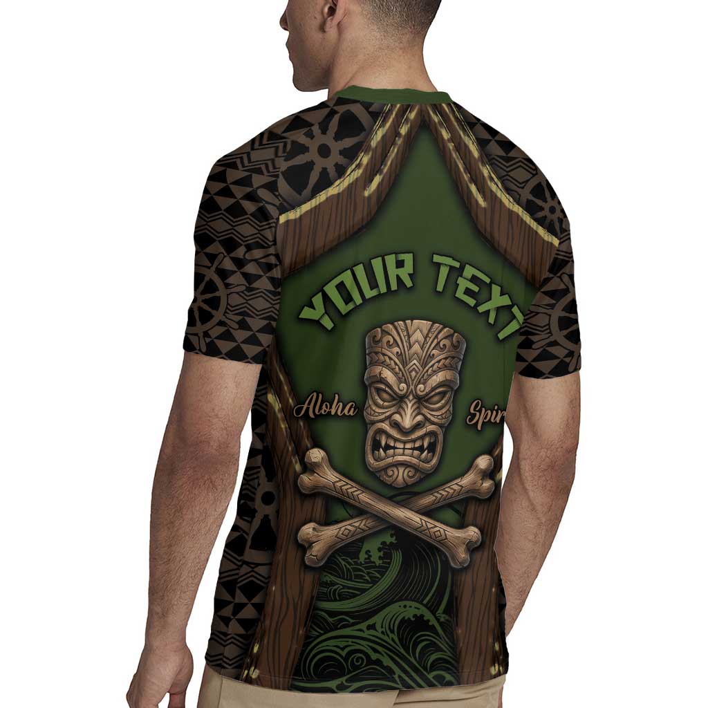 Personalised Hawaii Tiki Pirates Rugby Jersey Kakau Pattern Polynesian Style