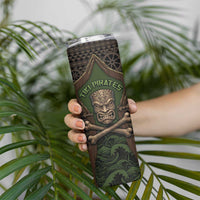 Personalised Hawaii Tiki Pirates Skinny Tumbler Kakau Pattern Polynesian Style DT05 - Polynesian Pride