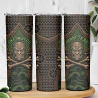 Personalised Hawaii Tiki Pirates Skinny Tumbler Kakau Pattern Polynesian Style DT05 - Polynesian Pride