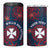 Personalised Wallis And Futuna 4 in 1 Can Cooler Tumbler Hibiscus Polynesian Tribal Pattern