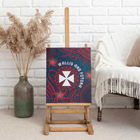 Wallis And Futuna Canvas Wall Art Hibiscus Polynesian Tribal Pattern